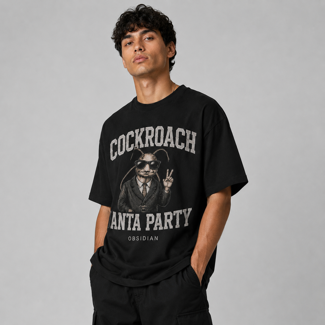 Cockroach Janta Party™ Oversized Graphic T-Shirt