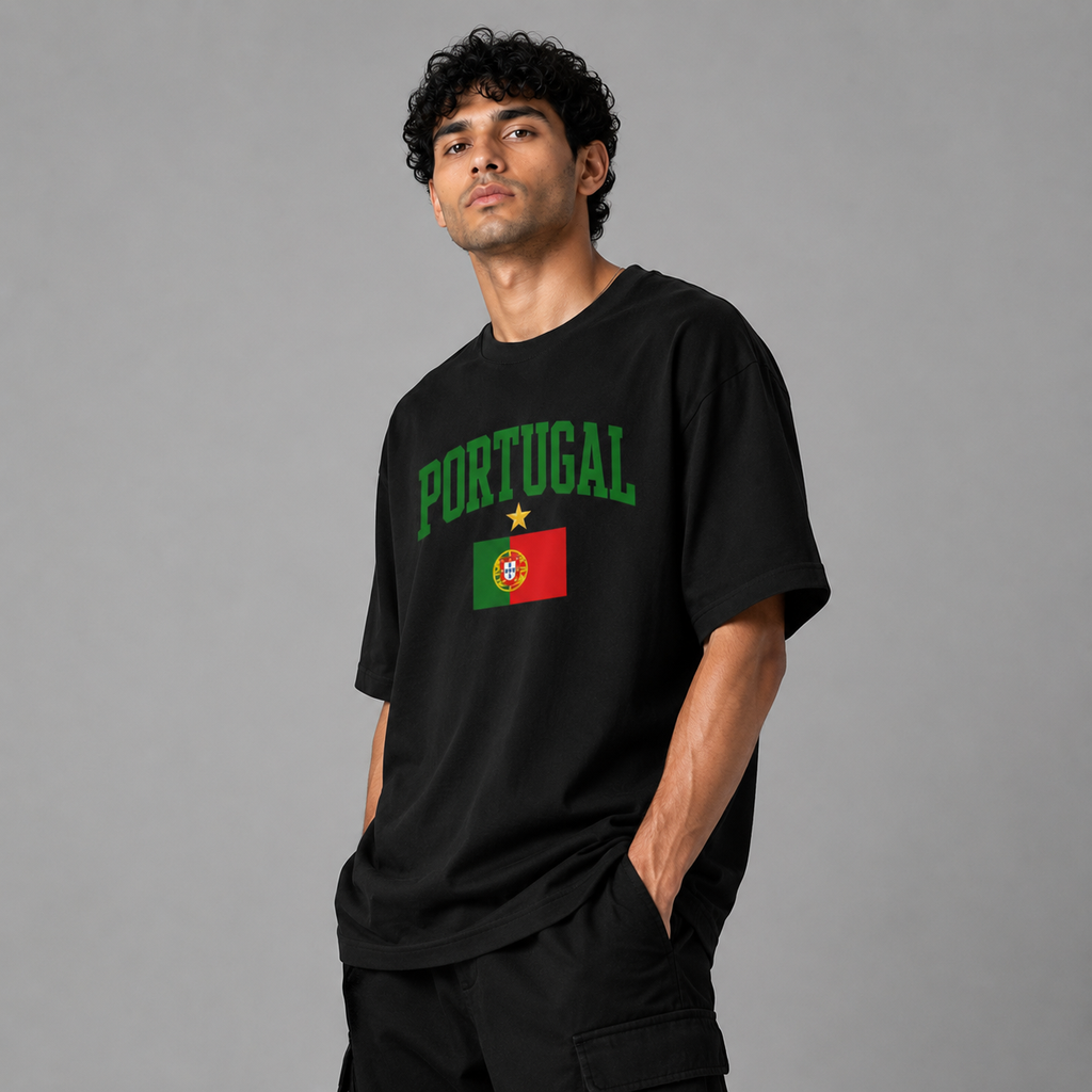 Ronaldo Portugal World Cup 2026 Oversized Graphic T-Shirt – Black Unisex Football Fan Tee