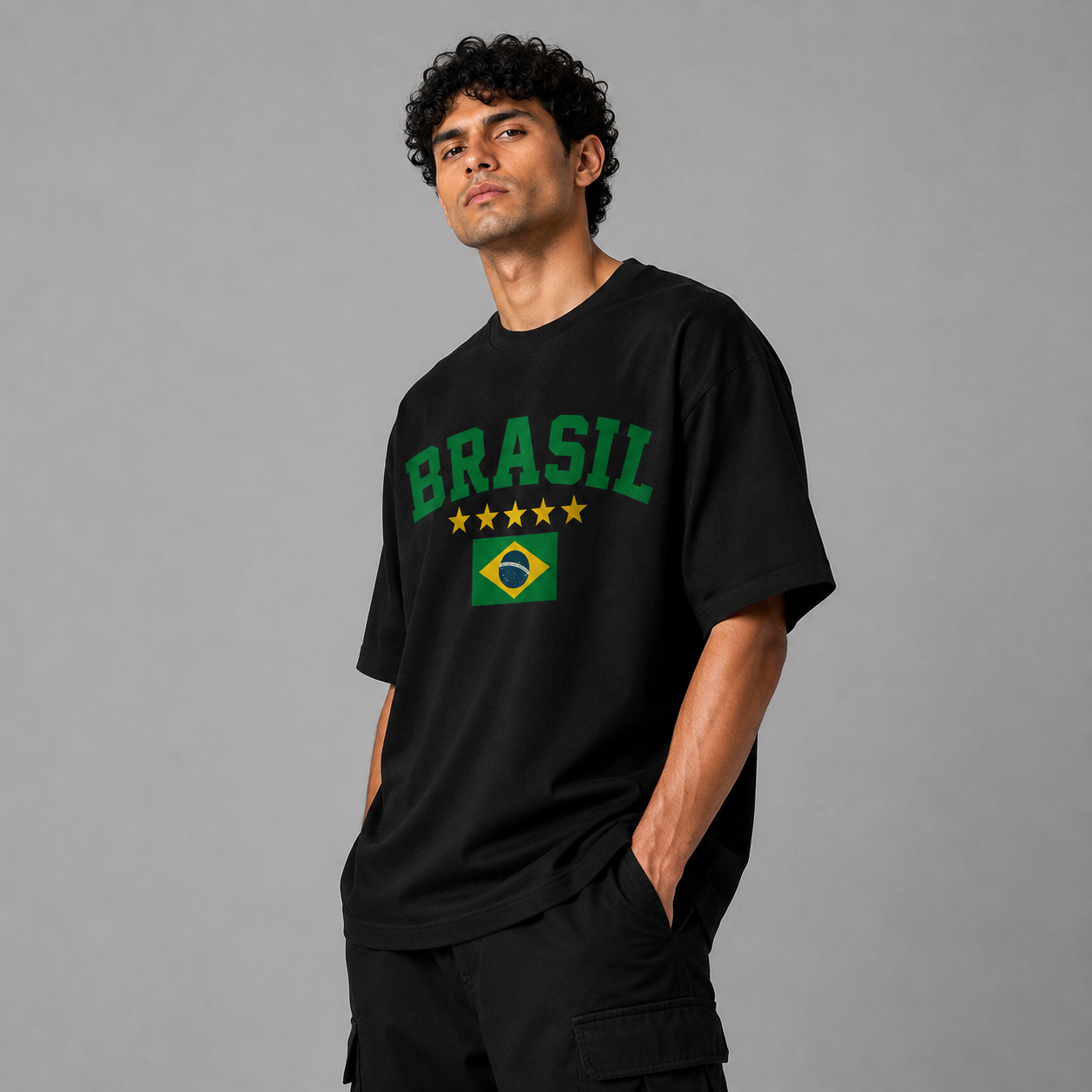 Neymar|Brasil World Cup 2026 Oversized Graphic T-Shirt – Black Unisex Football Fan Tee