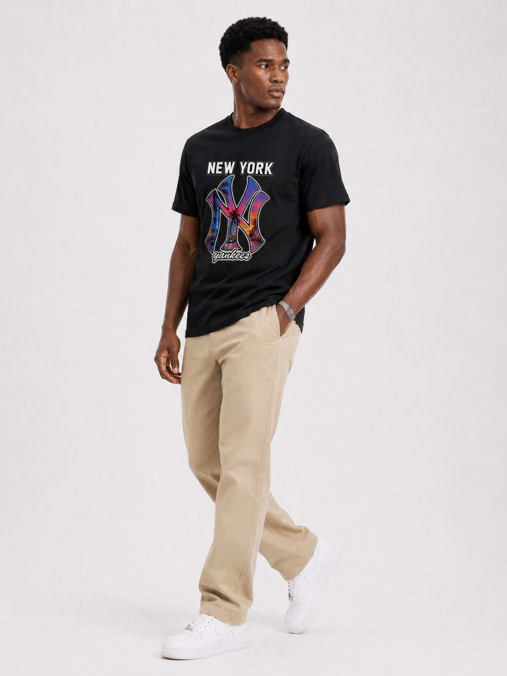 OBSIDIAN New York Sunset Oversized Graphic T-Shirt – Black | Premium Streetwear Tee