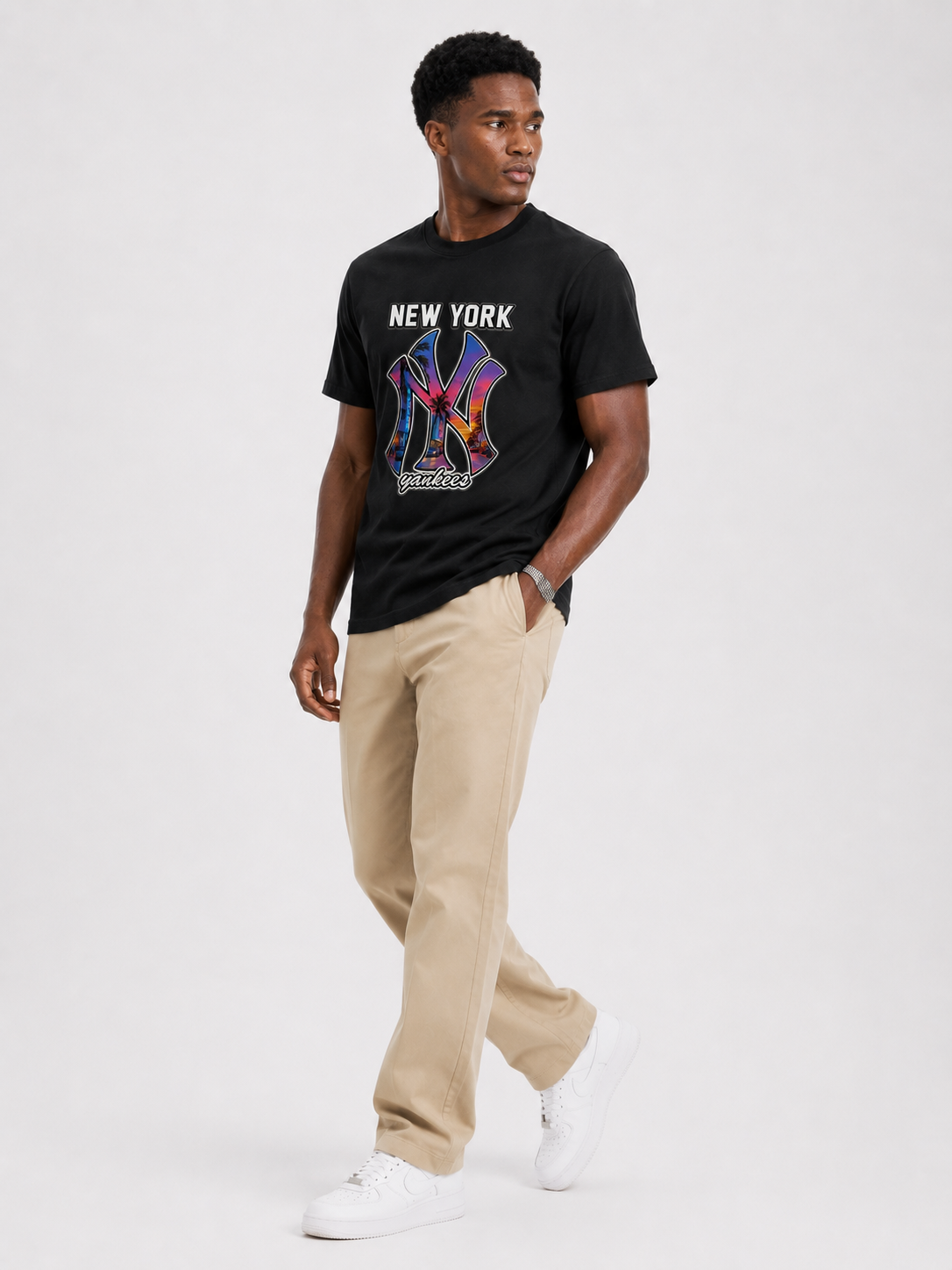 OBSIDIAN New York Sunset Oversized Graphic T-Shirt – Black | Premium Streetwear Tee