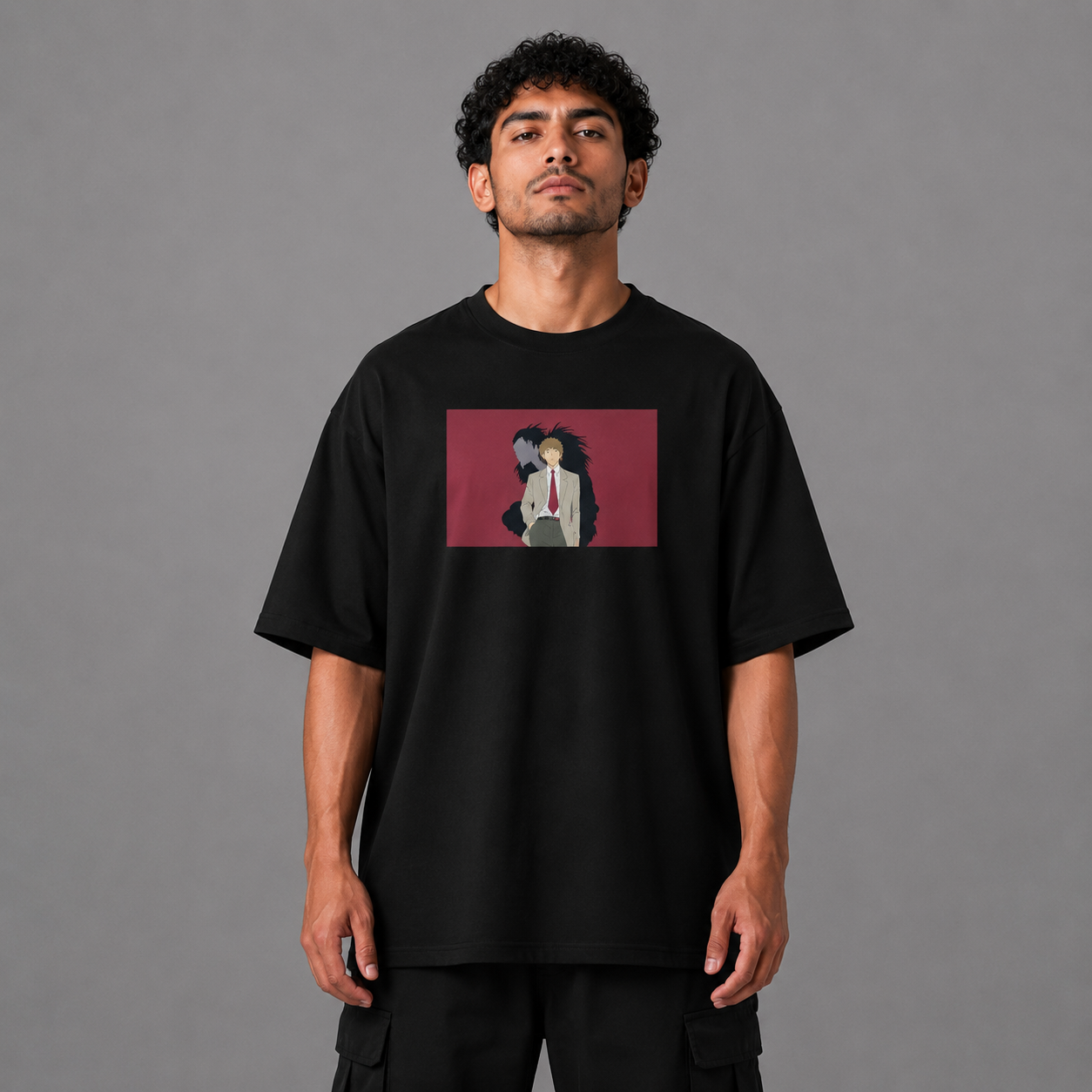 Shadow of Ambition Oversized Graphic T-Shirt – Black Unisex Streetwear Tee