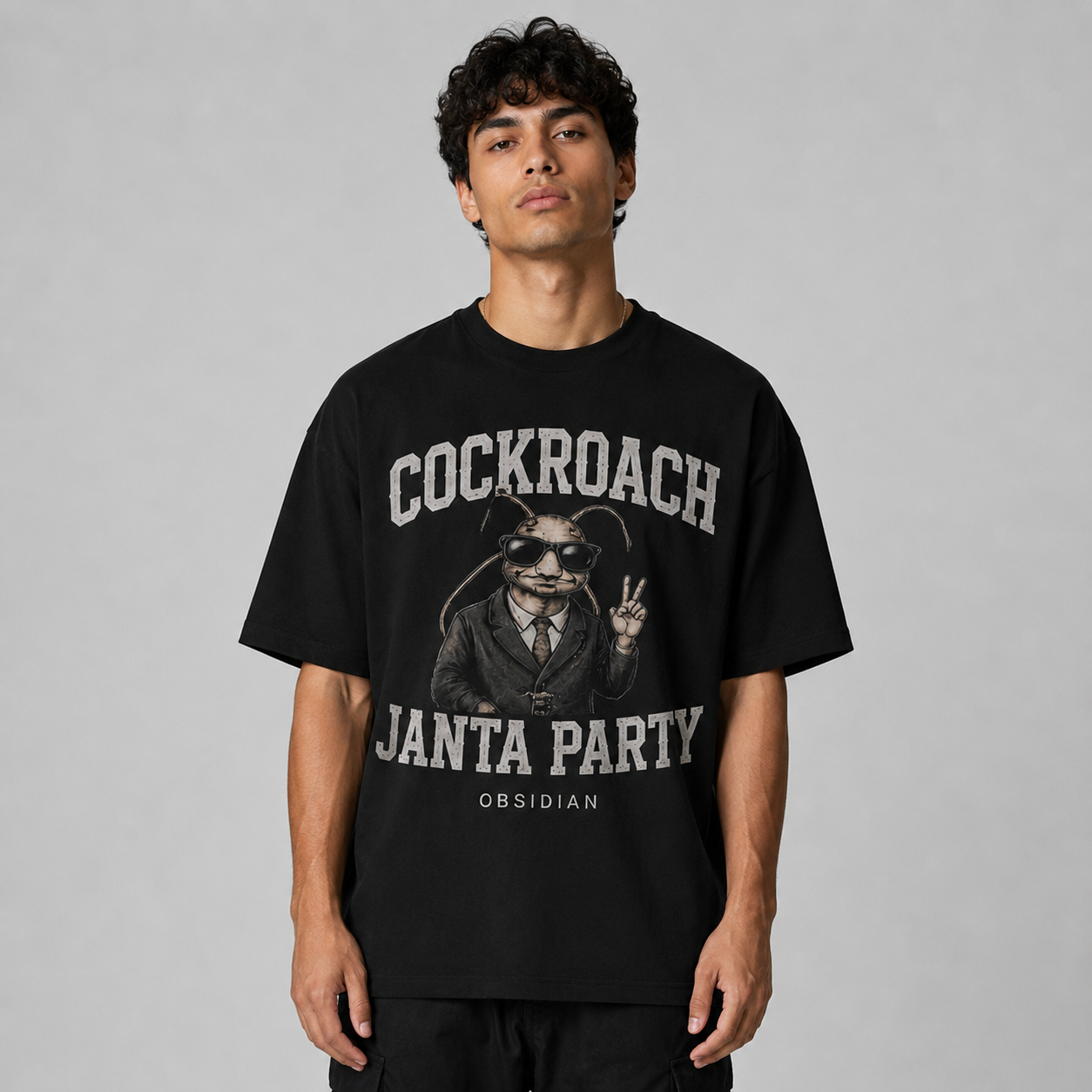 Cockroach Janta Party™ Oversized Graphic T-Shirt