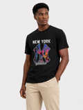 OBSIDIAN New York Sunset Oversized Graphic T-Shirt – Black | Premium Streetwear Tee