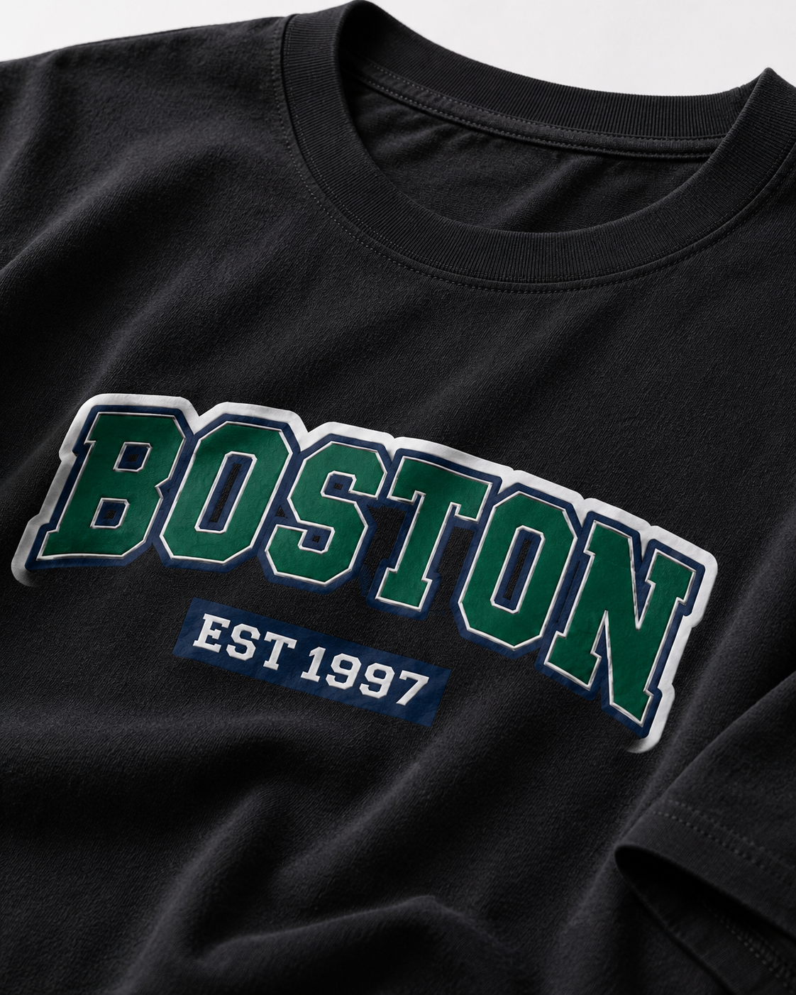 retro Boston EST 1997 Oversized Graphic T-Shirt – Black Unisex Streetwear Tee