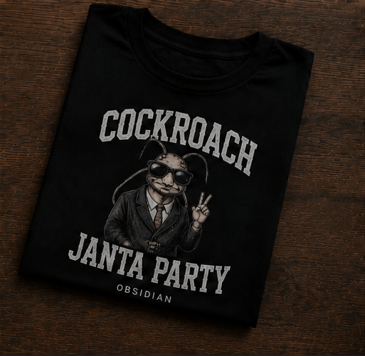 Cockroach Janta Party™ Oversized Graphic T-Shirt