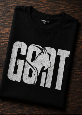 GOAT Oversized Graphic T-Shirt – Black Unisex Streetwear Tee