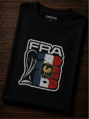France World Cup 2026 Trophy Oversized Graphic T-Shirt – Black Unisex Football Fan Tee