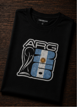 Argentina World Cup 2026 Trophy Oversized Graphic T-Shirt – Black Unisex Football Fan Tee