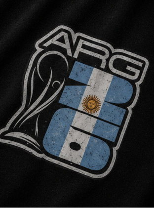 Argentina World Cup 2026 Trophy Oversized Graphic T-Shirt – Black Unisex Football Fan Tee