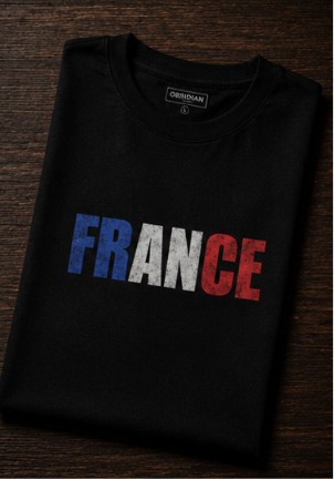France World Cup 2026 Vintage Oversized Graphic T-Shirt – Black Unisex Football Fan Tee