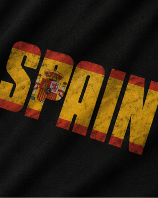 Spain World Cup 2026 Oversized Graphic T-Shirt – Black Unisex Football Fan Tee