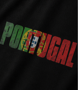 Portugal World Cup 2026 Vintage Oversized Graphic T-Shirt – Black Unisex Football Fan Tee