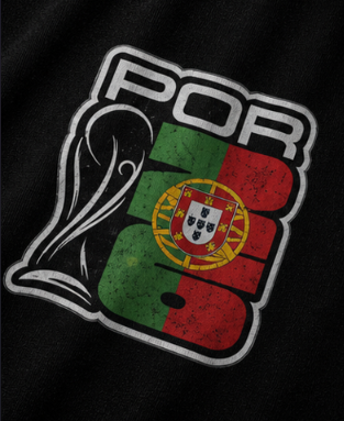 Portugal World Cup 2026 Trophy Oversized Graphic T-Shirt – Black Unisex Football Fan Tee