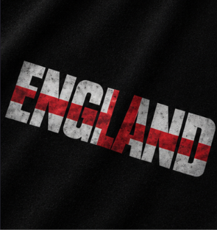 England World Cup 2026 Oversized Graphic T-Shirt – Black Unisex Football Fan Tee