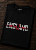 England World Cup 2026 Oversized Graphic T-Shirt – Black Unisex Football Fan Tee
