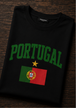 Ronaldo Portugal World Cup 2026 Oversized Graphic T-Shirt – Black Unisex Football Fan Tee