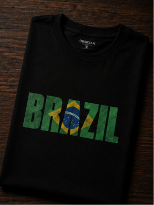 Brazil World Cup 2026 vintage Oversized Graphic T-Shirt – Black Unisex Football Fan Tee