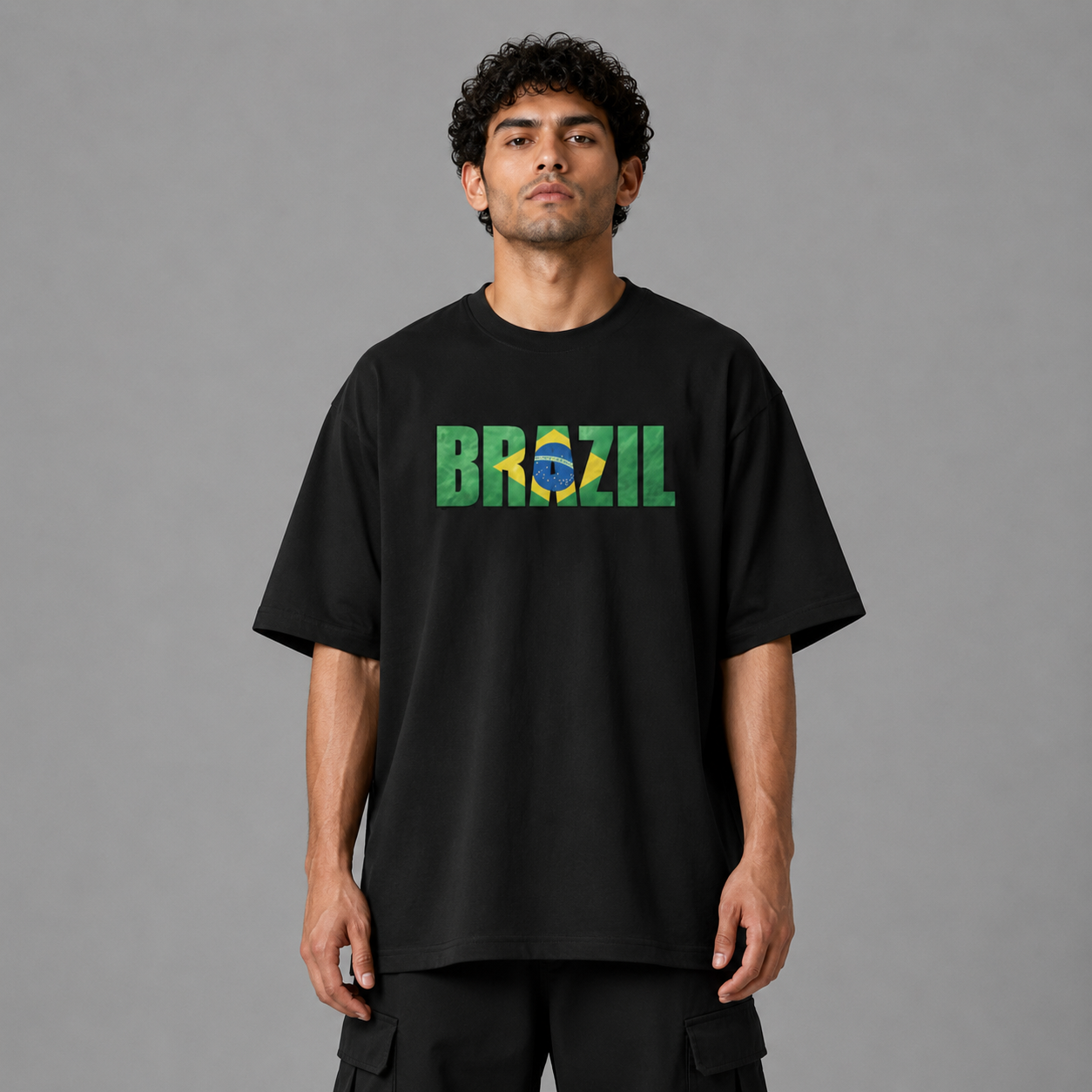 Brazil World Cup 2026 vintage Oversized Graphic T-Shirt – Black Unisex Football Fan Tee