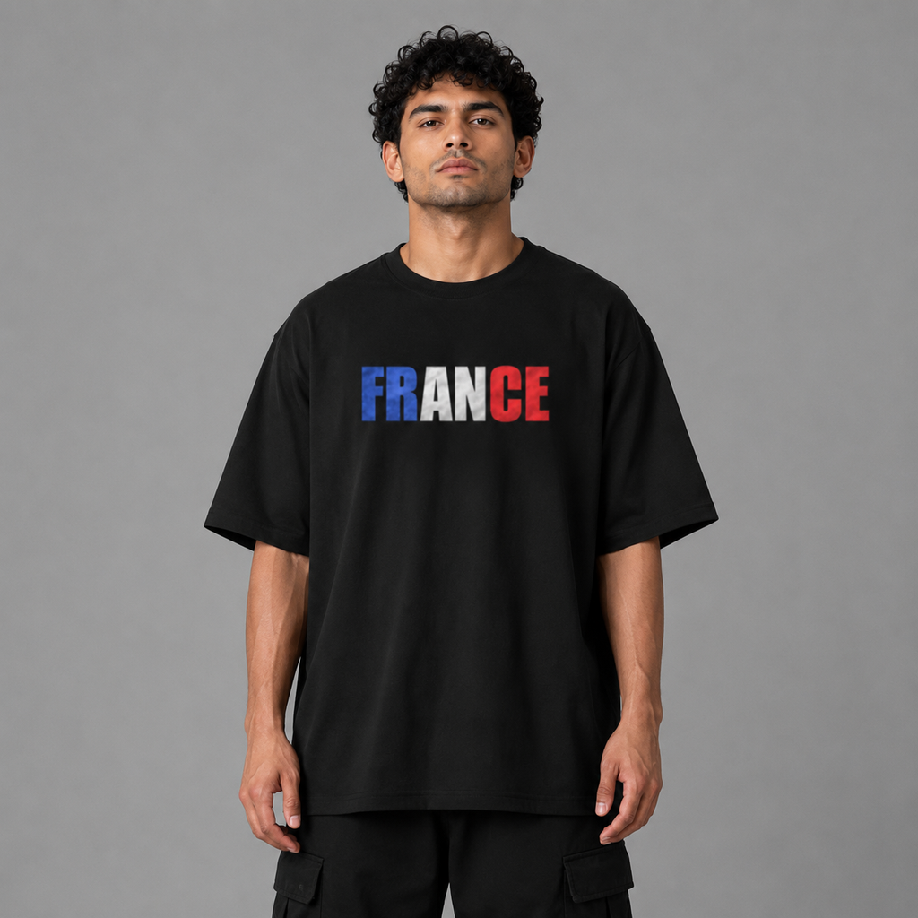 Mbappe France World Cup 2026 Oversized Graphic T-Shirt – Black Unisex Football Fan Tee