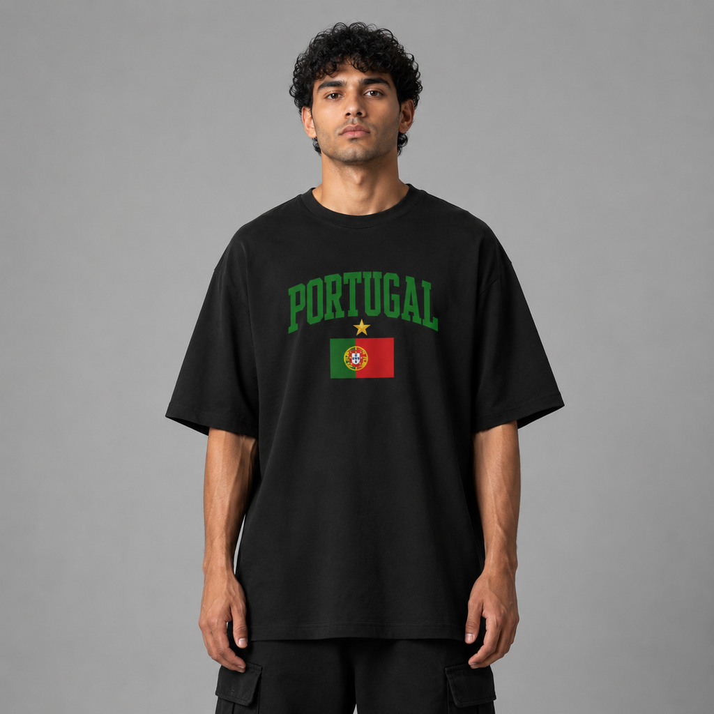 Ronaldo Portugal World Cup 2026 Oversized Graphic T-Shirt – Black Unisex Football Fan Tee