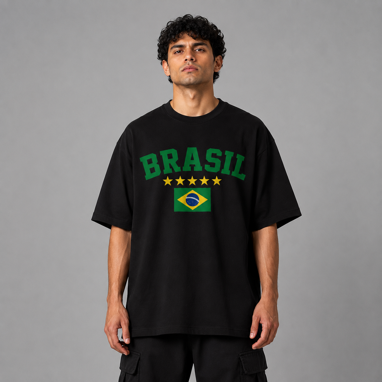 Neymar|Brasil World Cup 2026 Oversized Graphic T-Shirt – Black Unisex Football Fan Tee