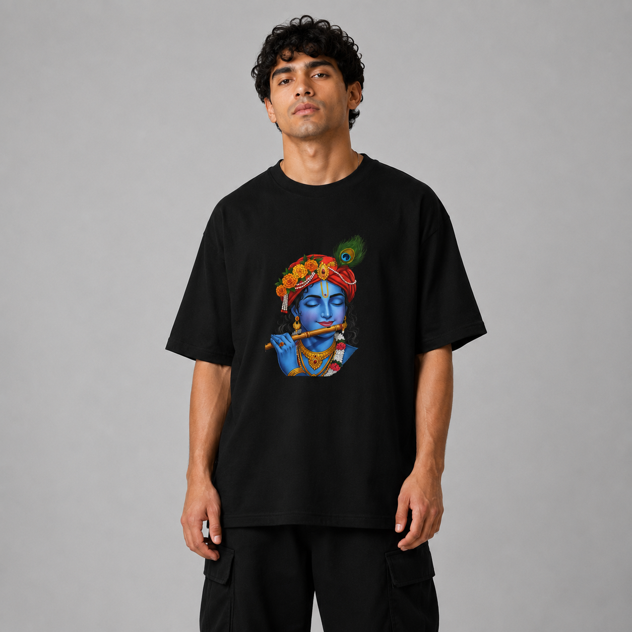 Divine Krishna™ Oversized Graphic T-Shirt