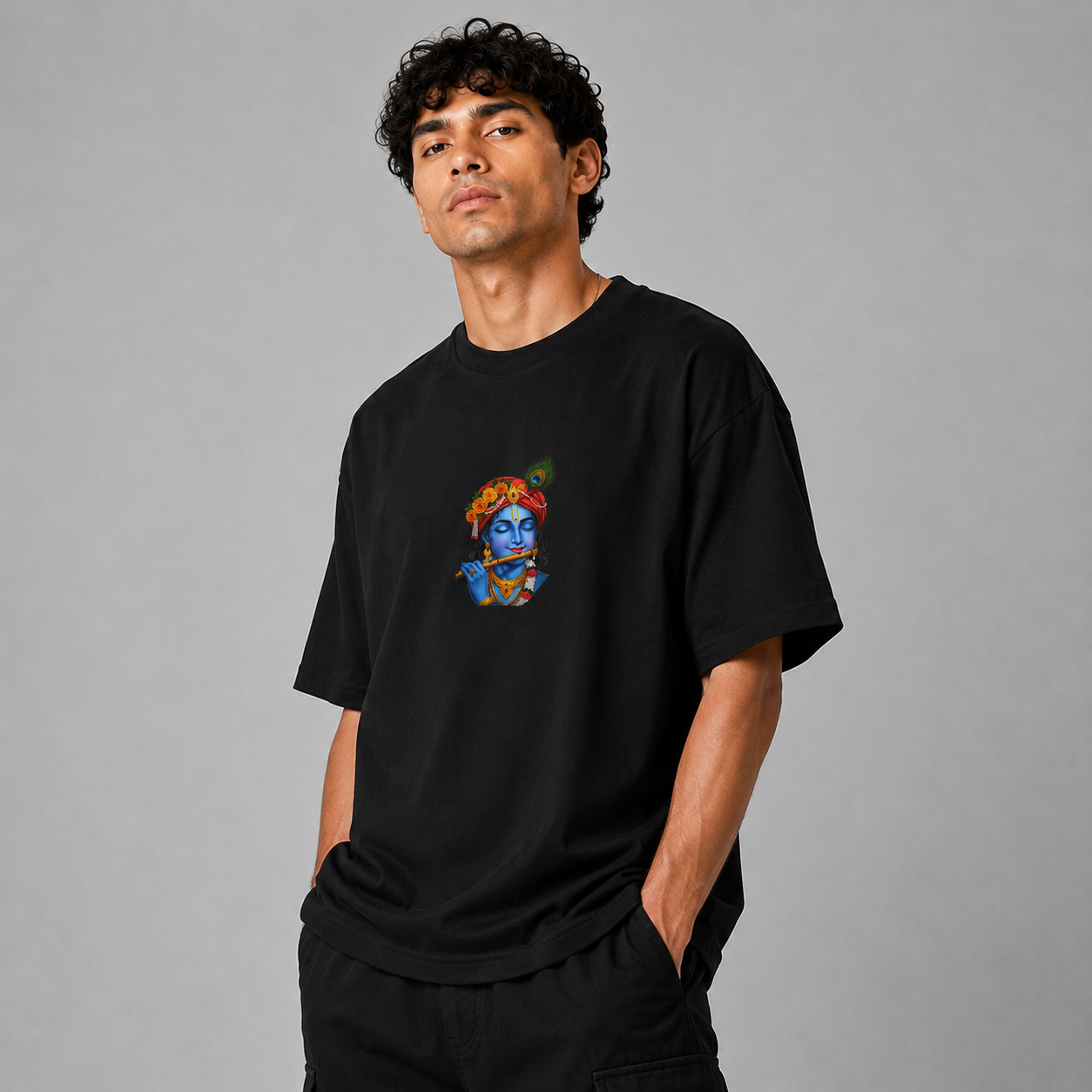 Divine Krishna™ Oversized Graphic T-Shirt